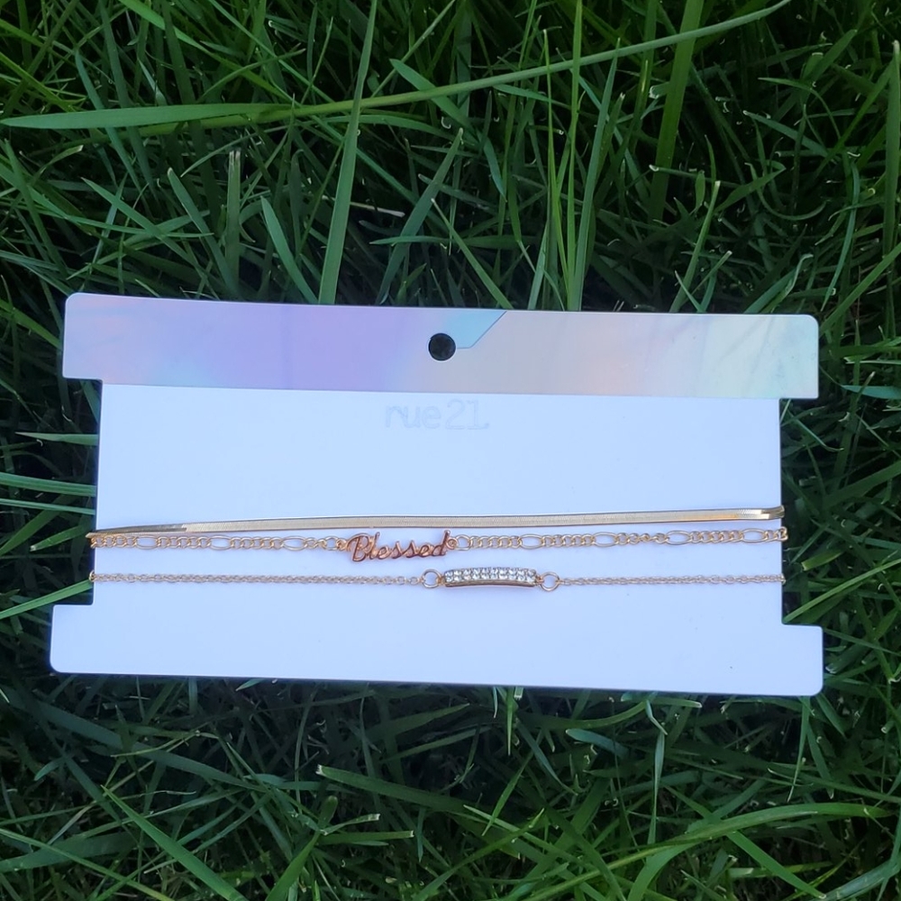 Rue 21 3 Gold Chocker Set (Plus Size)